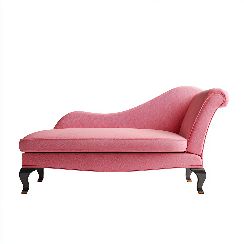 Chaise longue - Tessuto - 166x77x79 cm - Rosa - Stile classico-Maluxtadecor