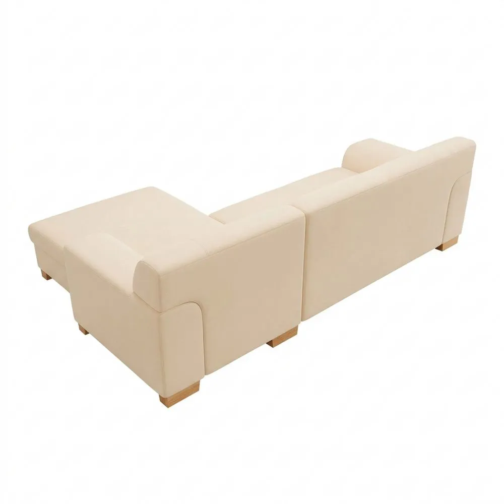 Sofá Rinconero en Forma de L Pequeño Beige