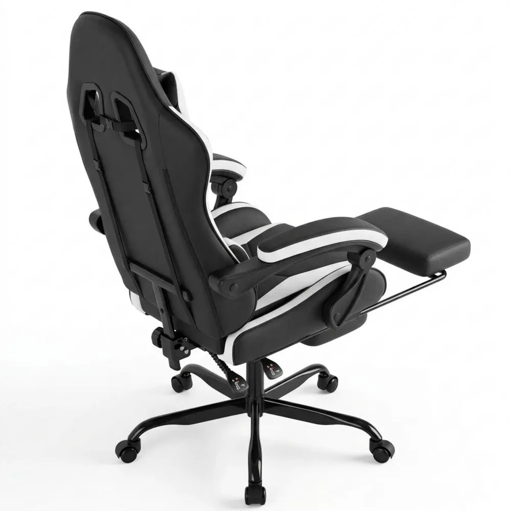 Silla de Juegos Ergonómica con Masaje y Reposapiés