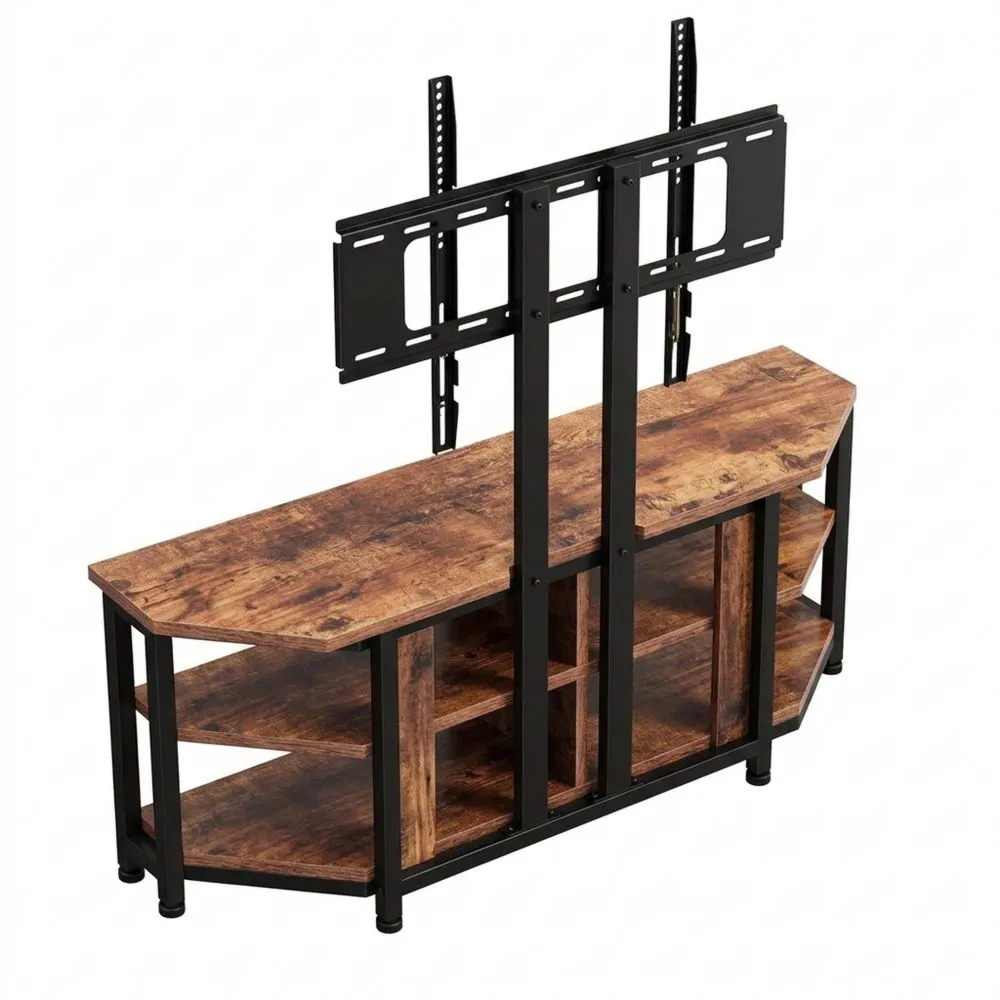 Soporte de TV con Estante Ajustable y LED para Televisores de 32 a 70 Pulgadas