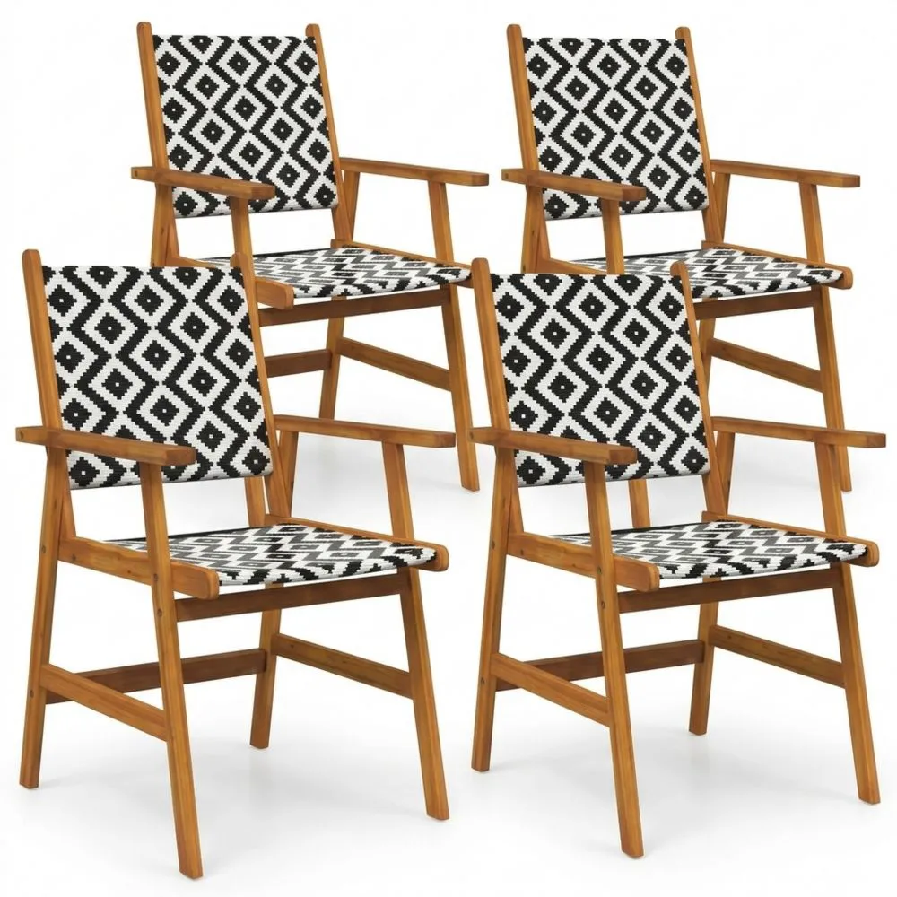 Sillas de Madera de Acacia para Jardín, Terraza o Balcón