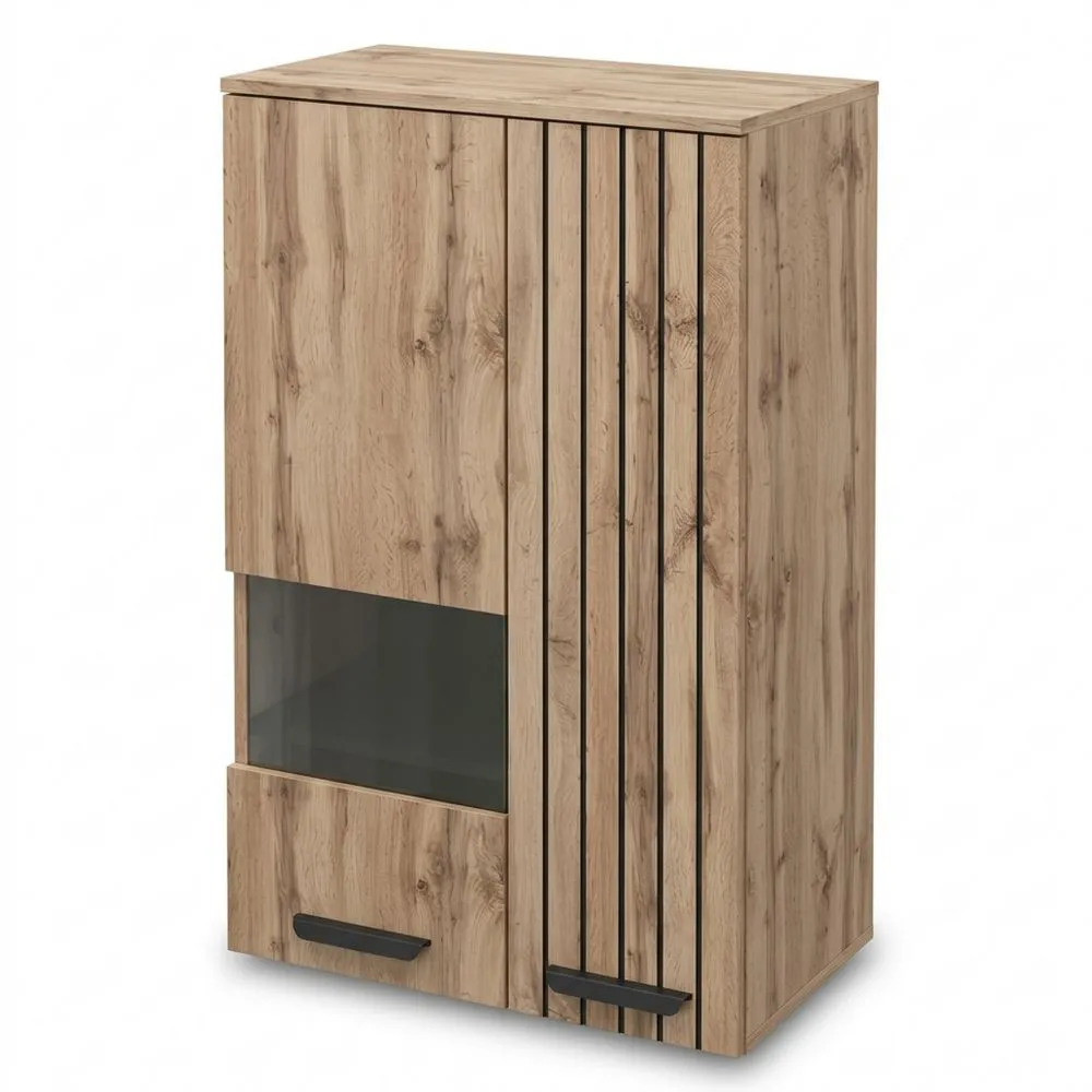 Armario de Pared Color Marrón con 2 Puertas, 60.5 cm