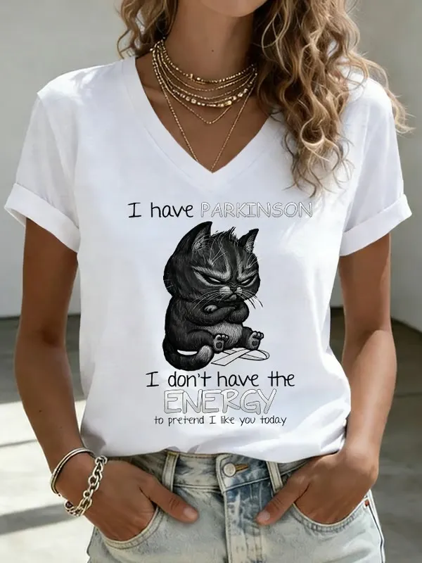 Women's Parkinson's Disease Awareness Print T-shirt