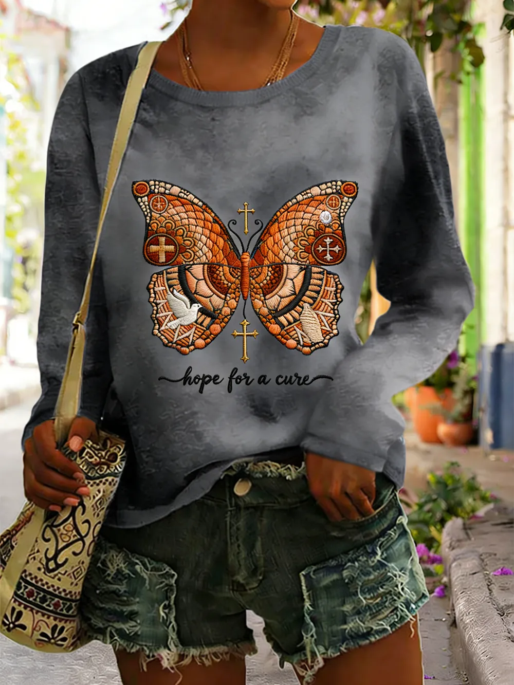 Women's Multiple Sclerosis Awareness Printed T-shirt Women's Multiple Sclerosis Awareness Printed T-shirt Women's Multi