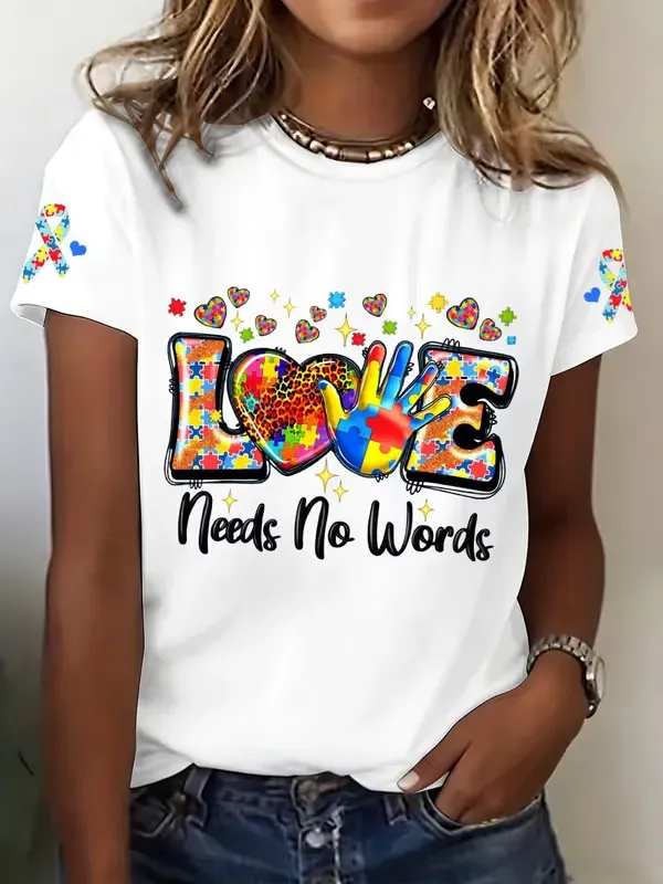Women's Autism Acceptance Crew Neck T-shirt