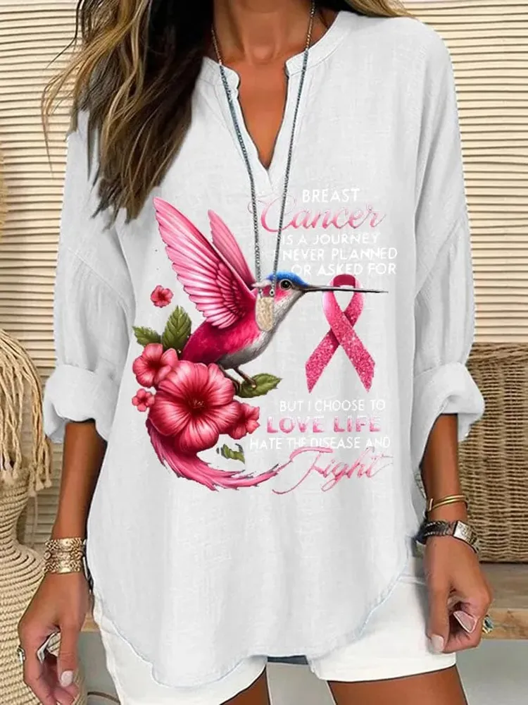 Women's Breast Cancer Is A Journey I Never Planned Or Asked For Printe