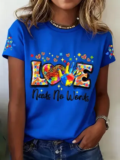 Women's Autism Acceptance Crew Neck T-shirt