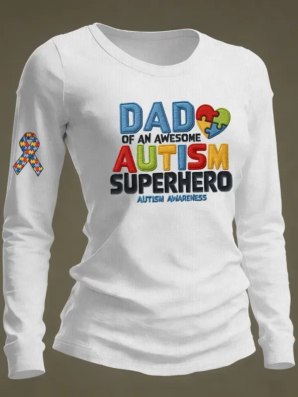 Women's Casual Autism Awareness T-shirt