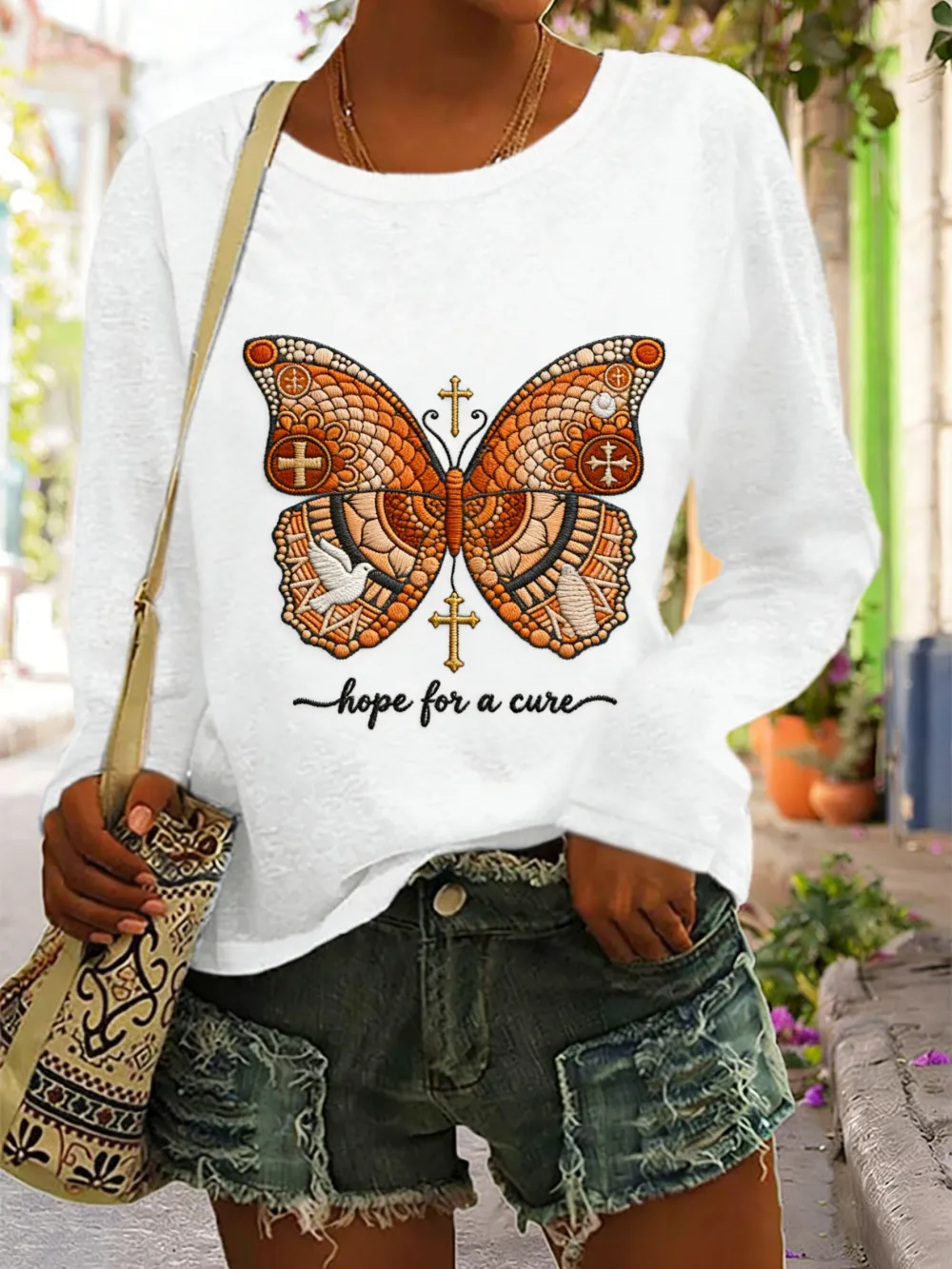 Women's Multiple Sclerosis Awareness Printed T-shirt Women's Multiple Sclerosis Awareness Printed T-shirt Women's Multi
