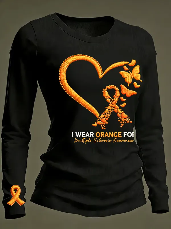 Women's Multiple Sclerosis Awareness Printed T-shirt Women's Multiple Sclerosis Awareness Printed T-shirt Women's Multi