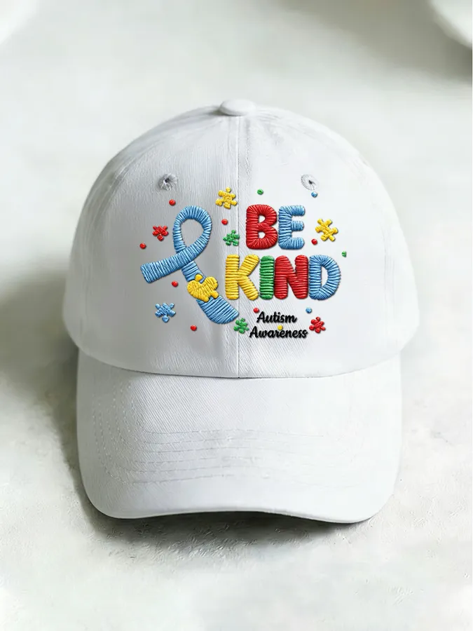 Unisex Casual Care, Attention To Autism, Acceptance, Understanding, Love, Public Welfare Printed Duckbill Cap