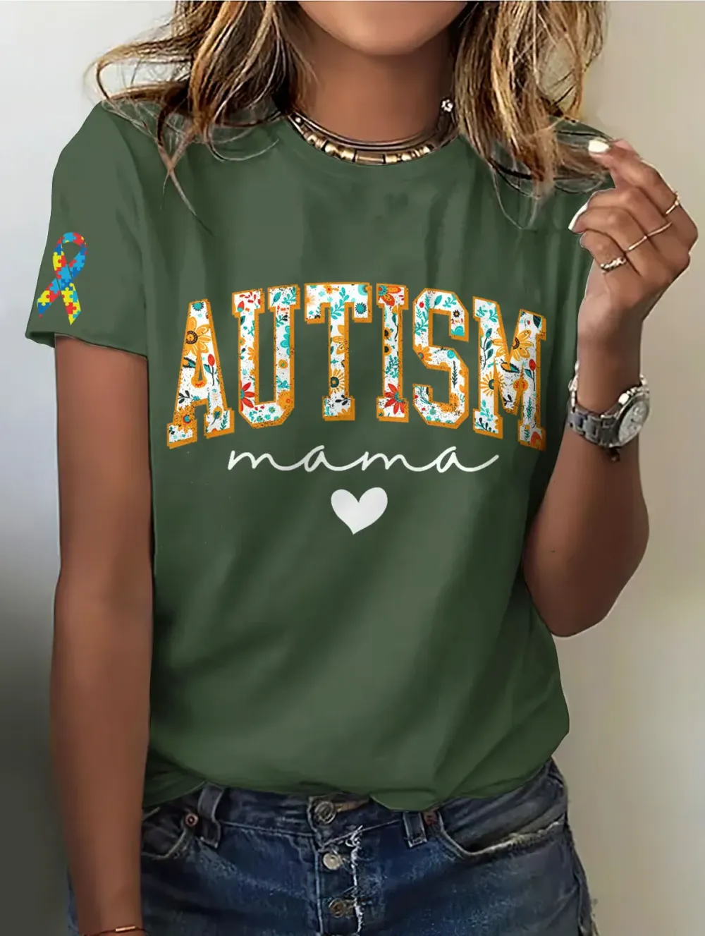 Women's Autism Acceptance Crew Neck T-shirt