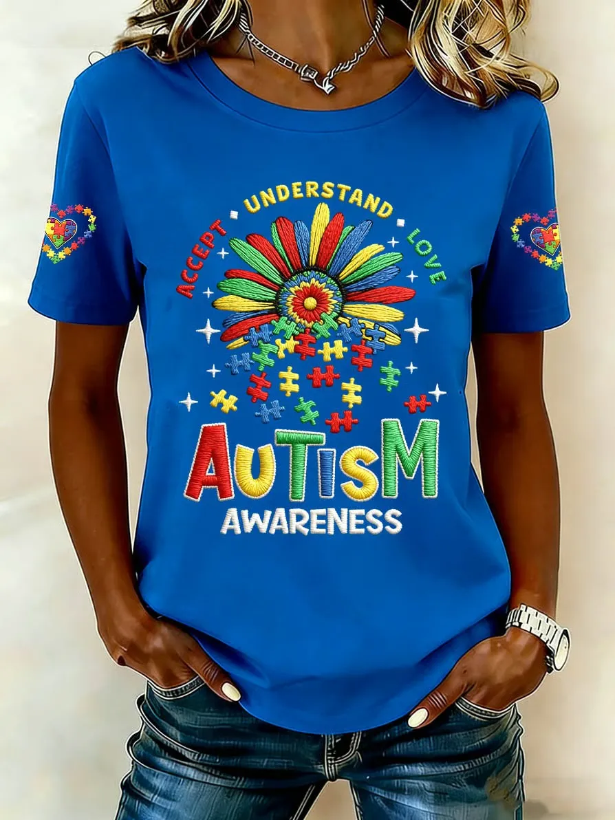 Women's Autism Acceptance Crew Neck T-shirt