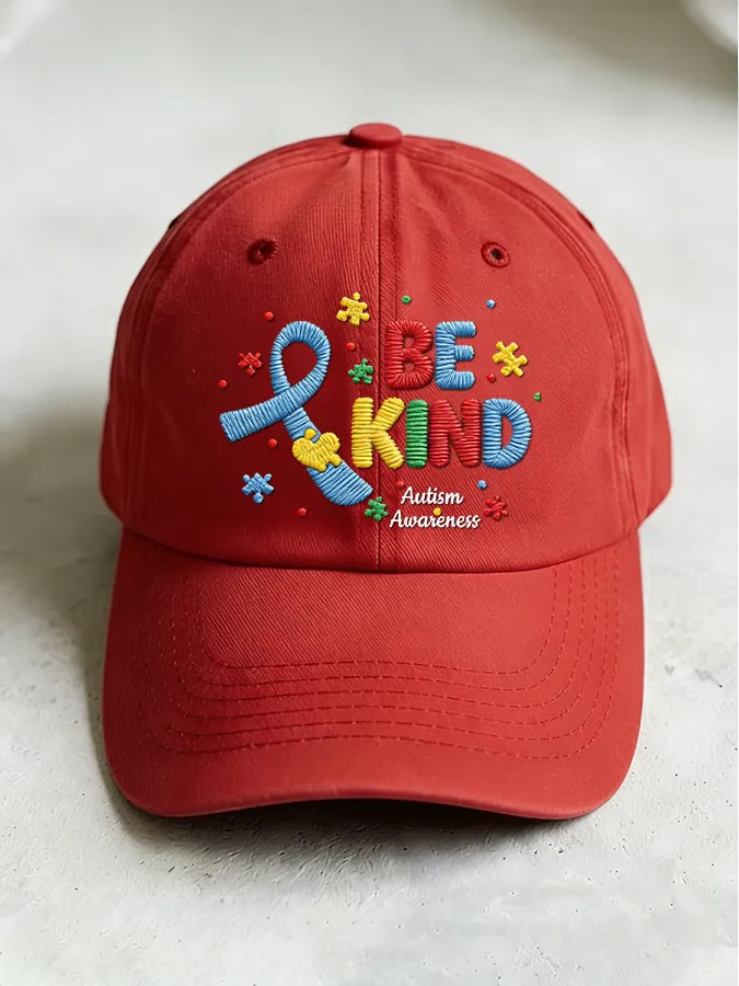 Unisex Casual Care, Attention To Autism, Acceptance, Understanding, Love, Public Welfare Printed Duckbill Cap