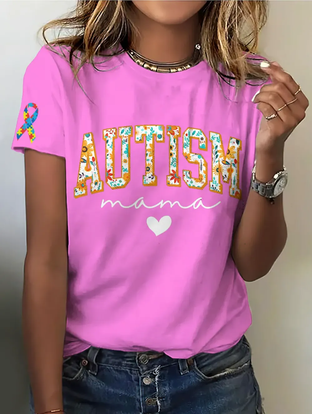 Women's Autism Acceptance Crew Neck T-shirt