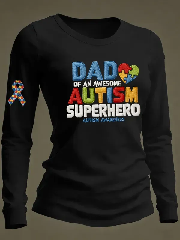 Women's Casual Autism Awareness T-shirt