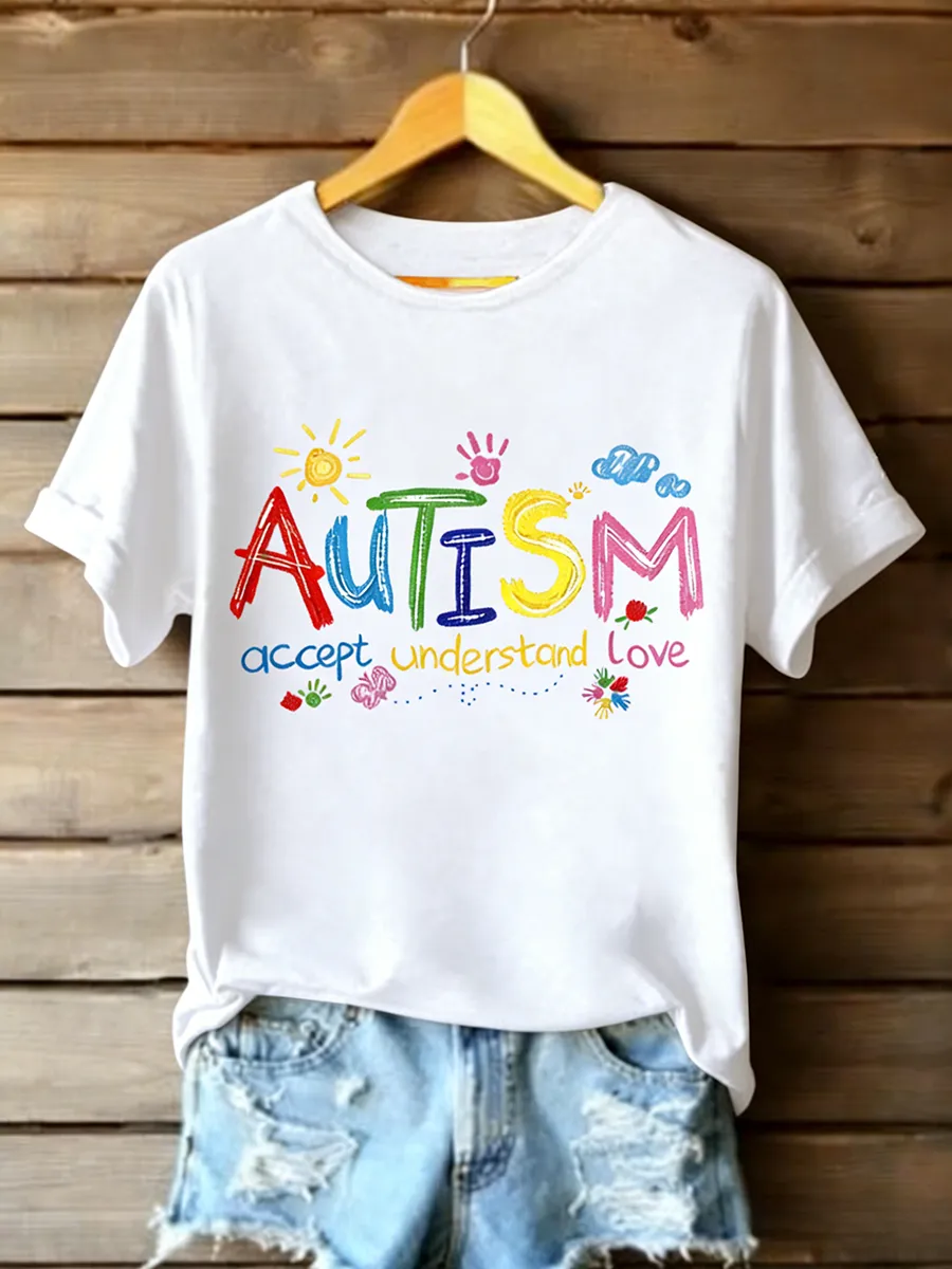 "Accept Understand Love" Autism Graphic Top