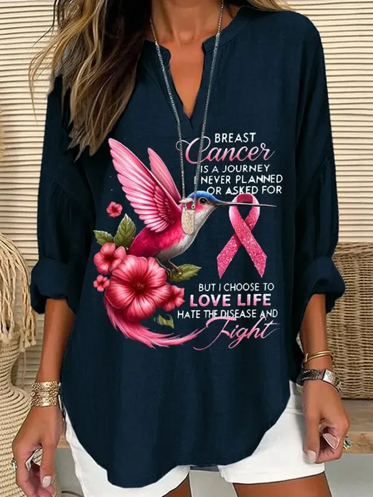 Women's Breast Cancer Is A Journey I Never Planned Or Asked For Printe