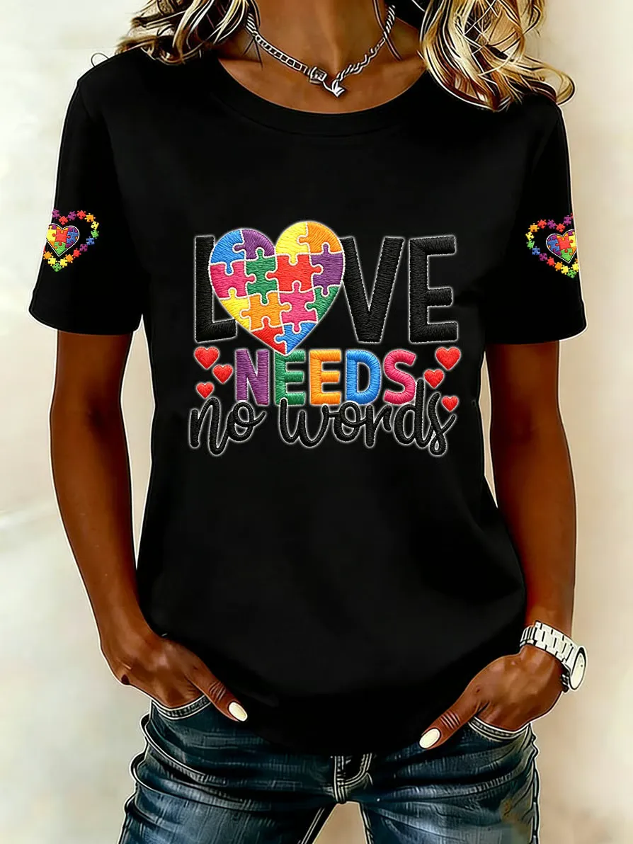 Women's Autism Acceptance Crew Neck T-shirt