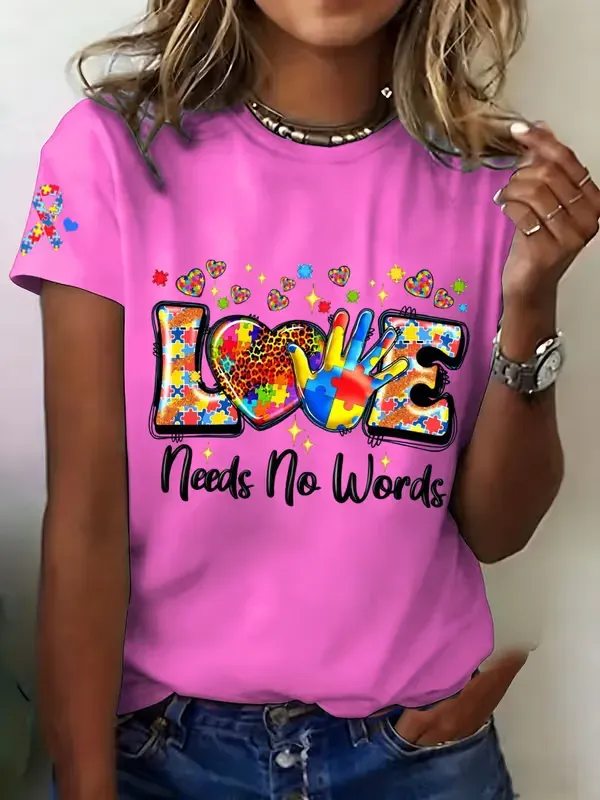 Women's Autism Acceptance Crew Neck T-shirt