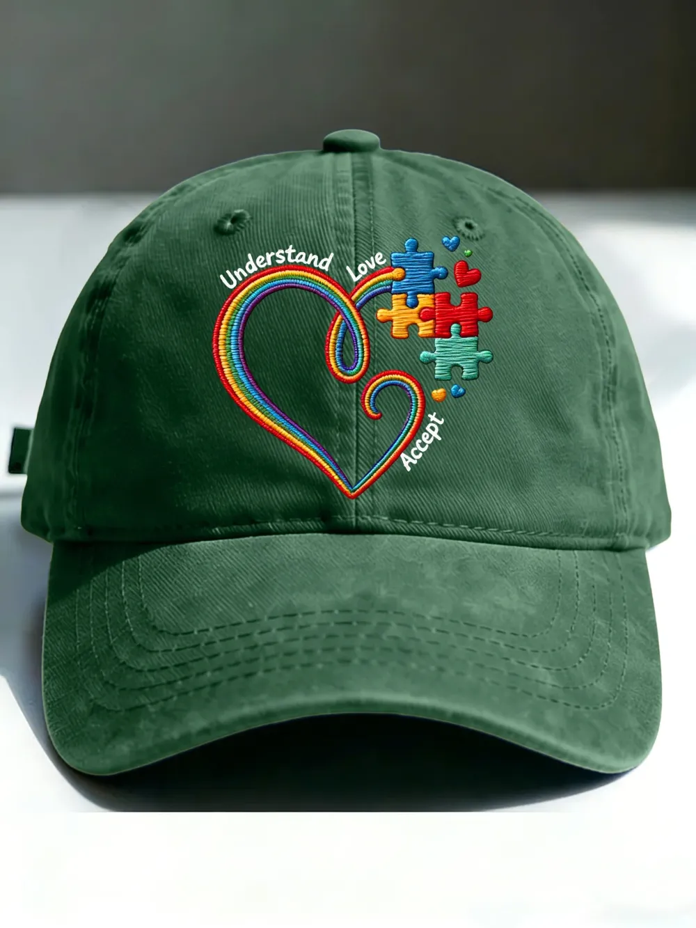 Unisex Retro Understand Love Accept Autism Awareness Printed Hat
