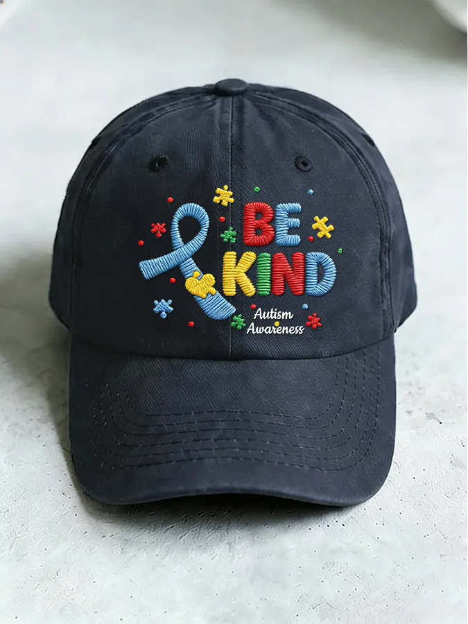 Unisex Casual Care, Attention To Autism, Acceptance, Understanding, Love, Public Welfare Printed Duckbill Cap