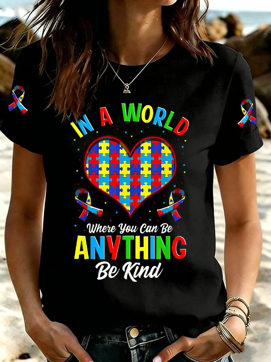 Women's Autism Acceptance Crew Neck T-shirt