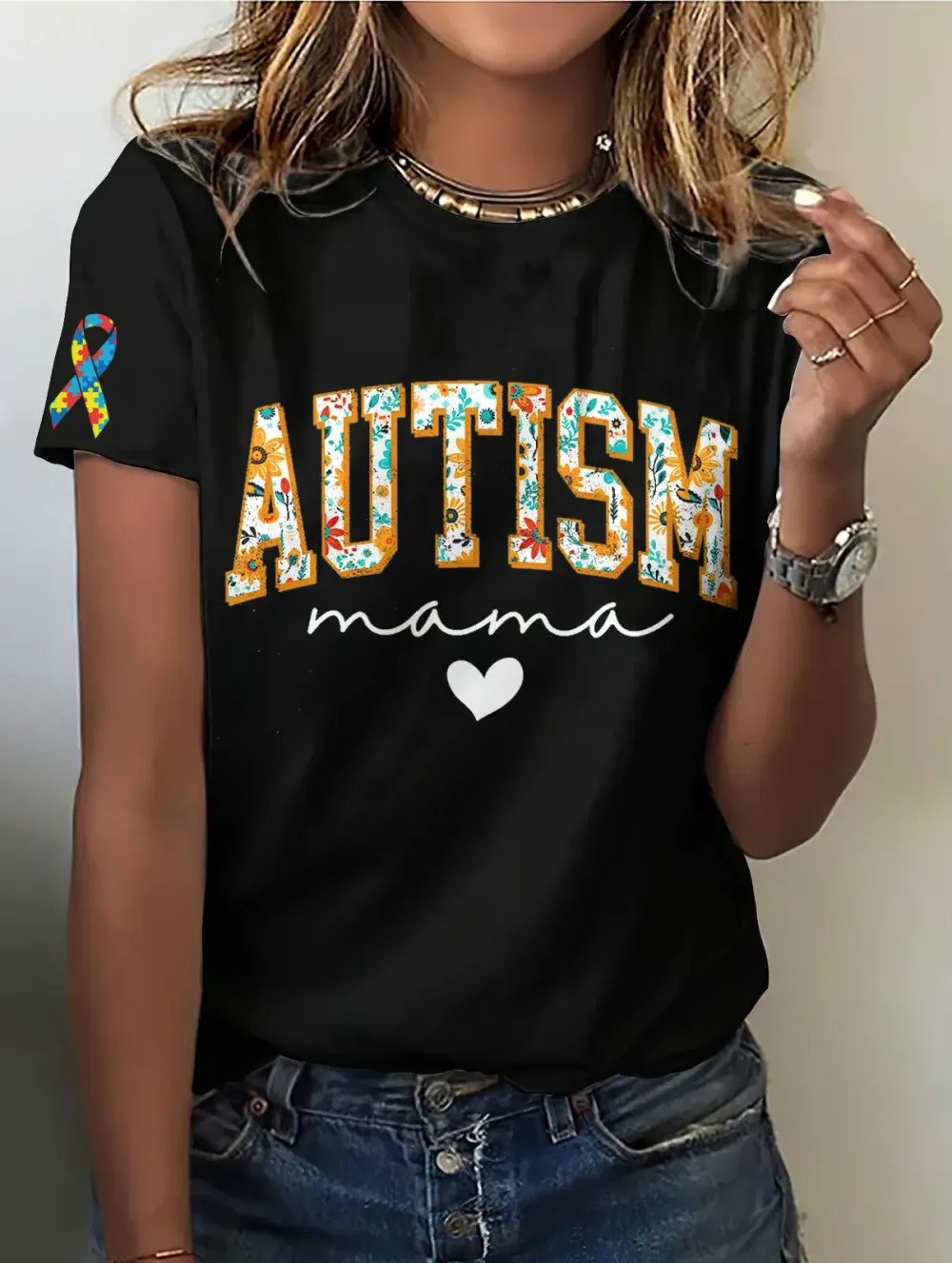 Women's Autism Acceptance Crew Neck T-shirt
