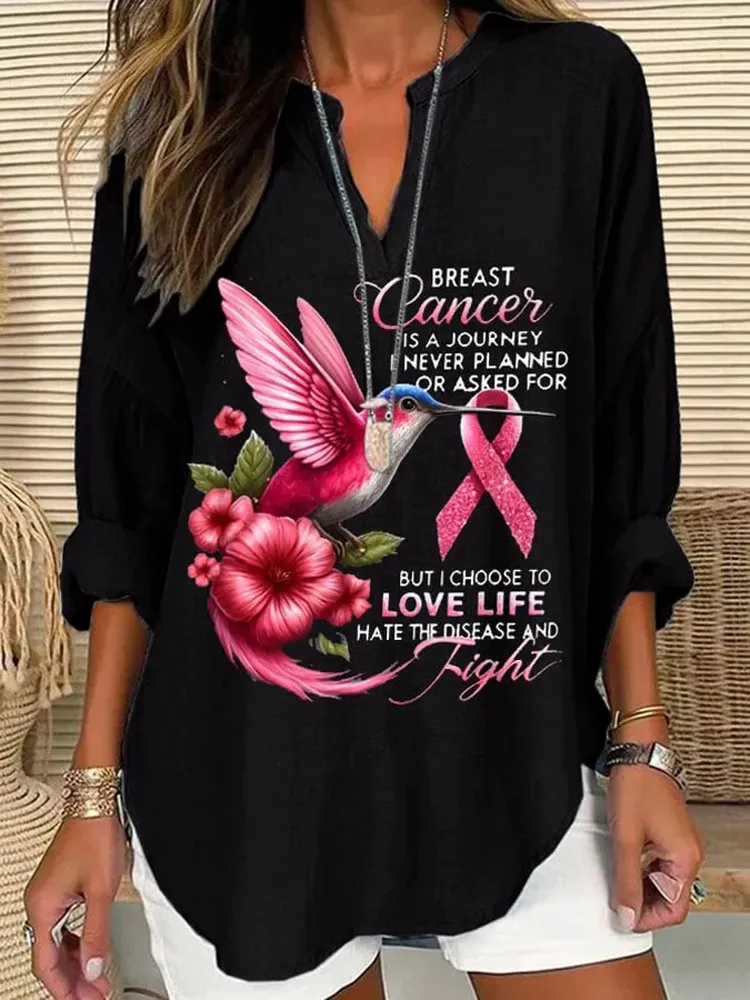 Women's Breast Cancer Is A Journey I Never Planned Or Asked For Printe