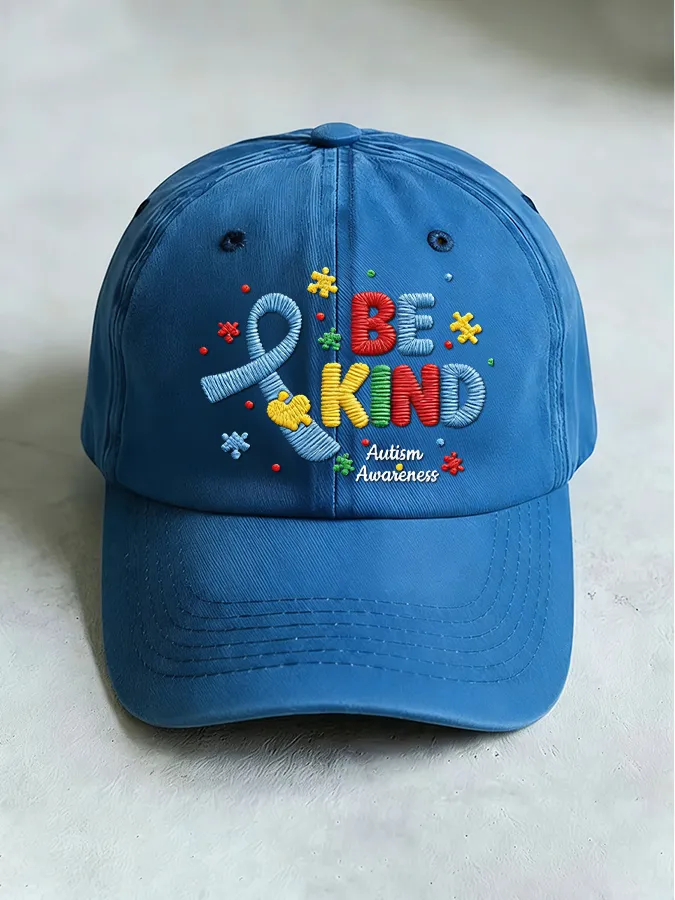 Unisex Casual Care, Attention To Autism, Acceptance, Understanding, Love, Public Welfare Printed Duckbill Cap