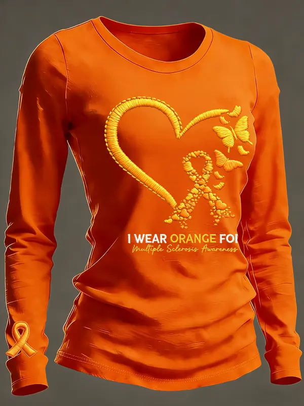 Women's Multiple Sclerosis Awareness Printed T-shirt Women's Multiple Sclerosis Awareness Printed T-shirt Women's Multi