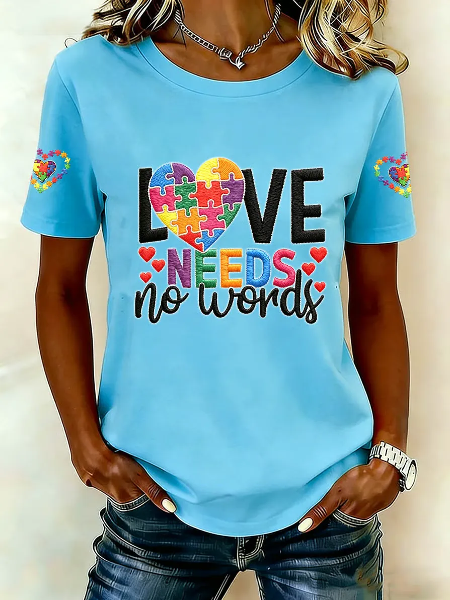 Women's Autism Acceptance Crew Neck T-shirt