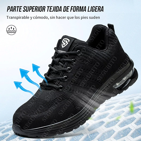 SEGURITO Safety Work Shoes with Steel Toe & Kevlar Sole, Impact & Puncture Resistant