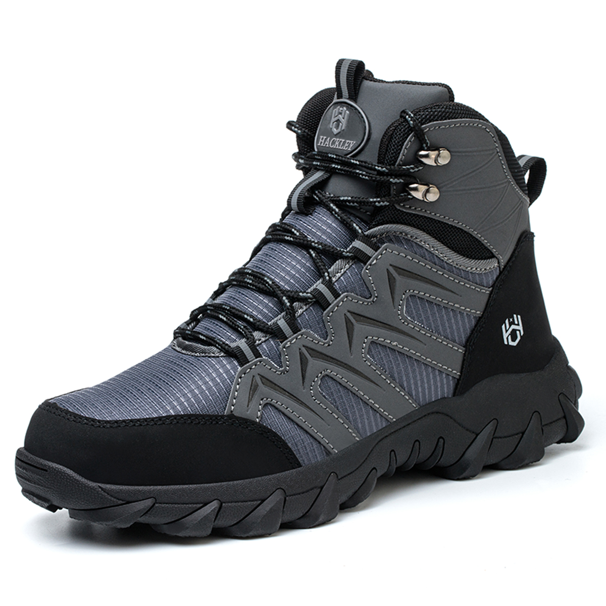 SEGURITO Construction Safety Boots, Impact & Puncture Resistant, Non-Slip Sole, Black/Grey