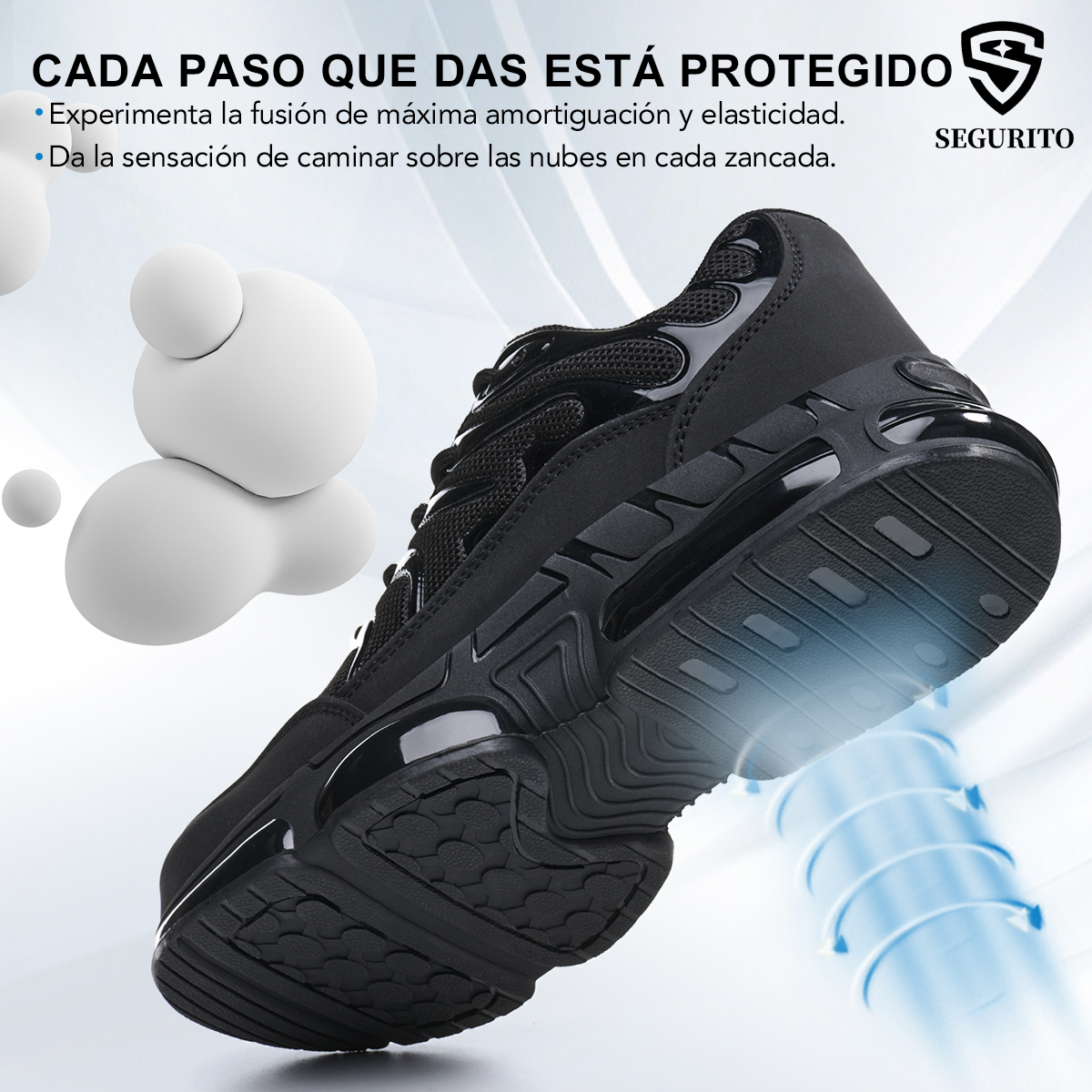 SEGURITO Men’s Safety Work Shoes, Slip-Resistant, Impact-Resistant, Lightweight & Breathable