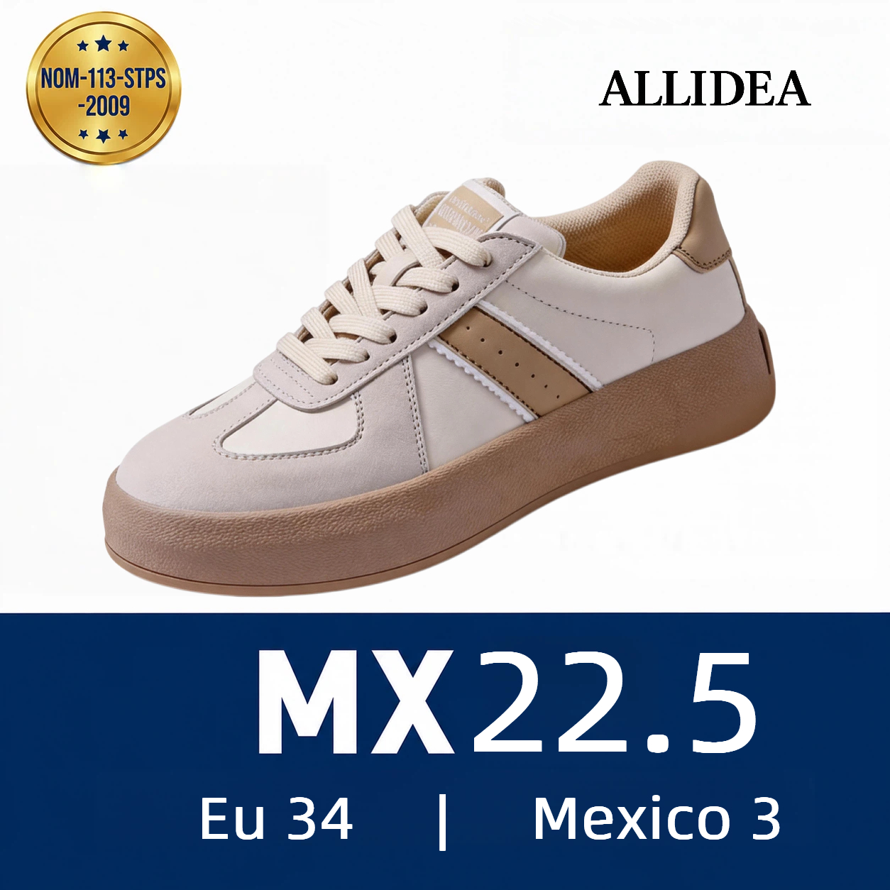 ALLIDEA 7886 | Zapatos de Seguridad Casuales para Mujer Estilo Retro Antiderrapantes NOM-113