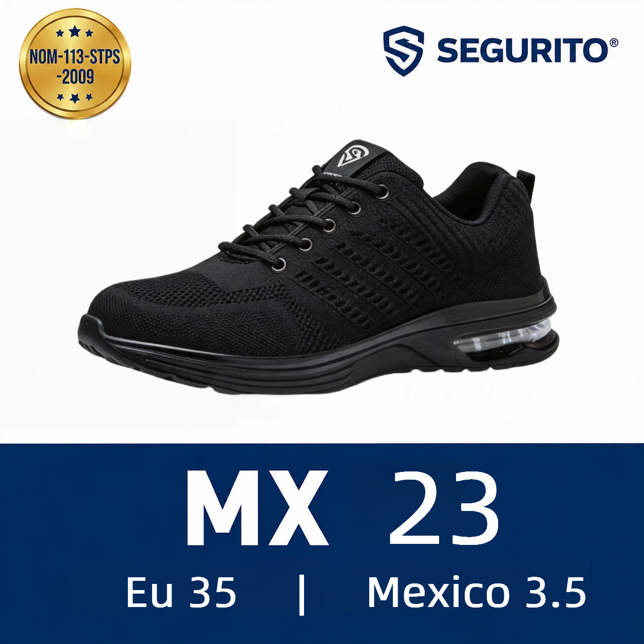 SEGURITO F3 Zapatillas Deportivas de Seguridad Casuales con Punta de Acero NOM-113