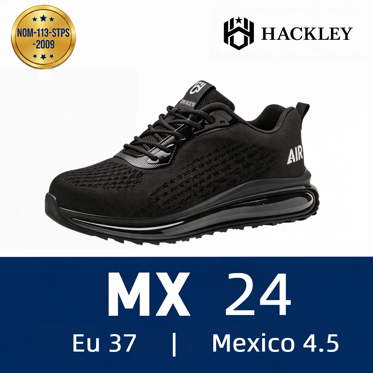 HACKLEY S7  Zapato Industrial Ligero Antiderrapante Punta de Acero NOM-113