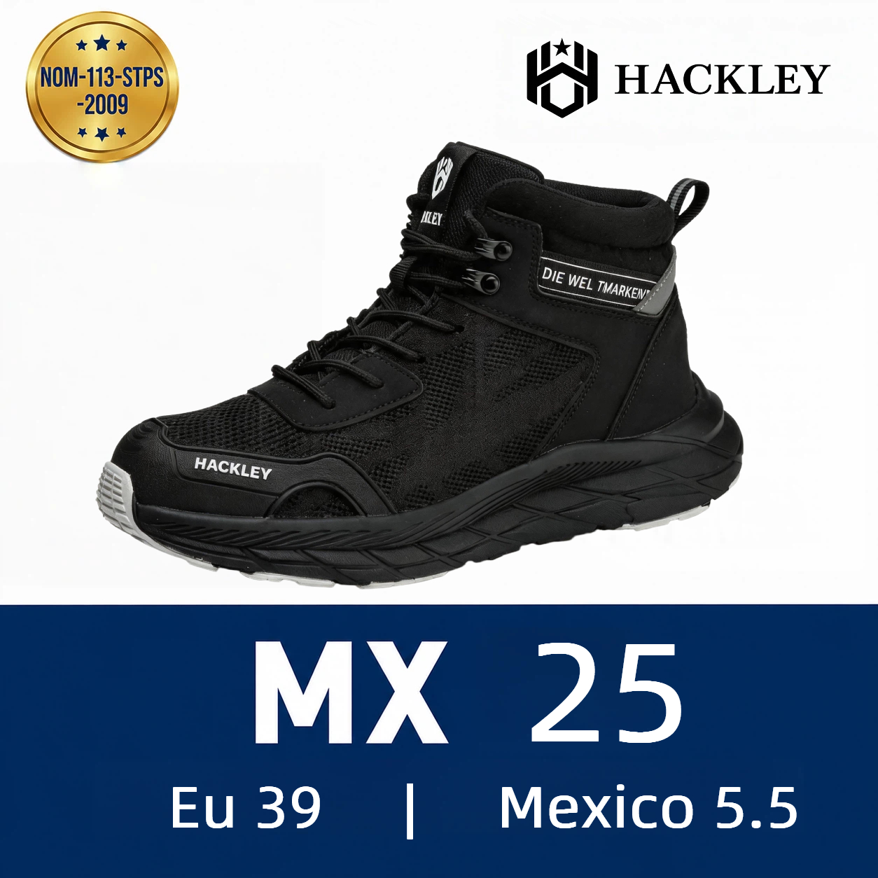 HACKLEY G5 Botas Tacticas de Alto Rendimiento Punta de Acero NOM-113