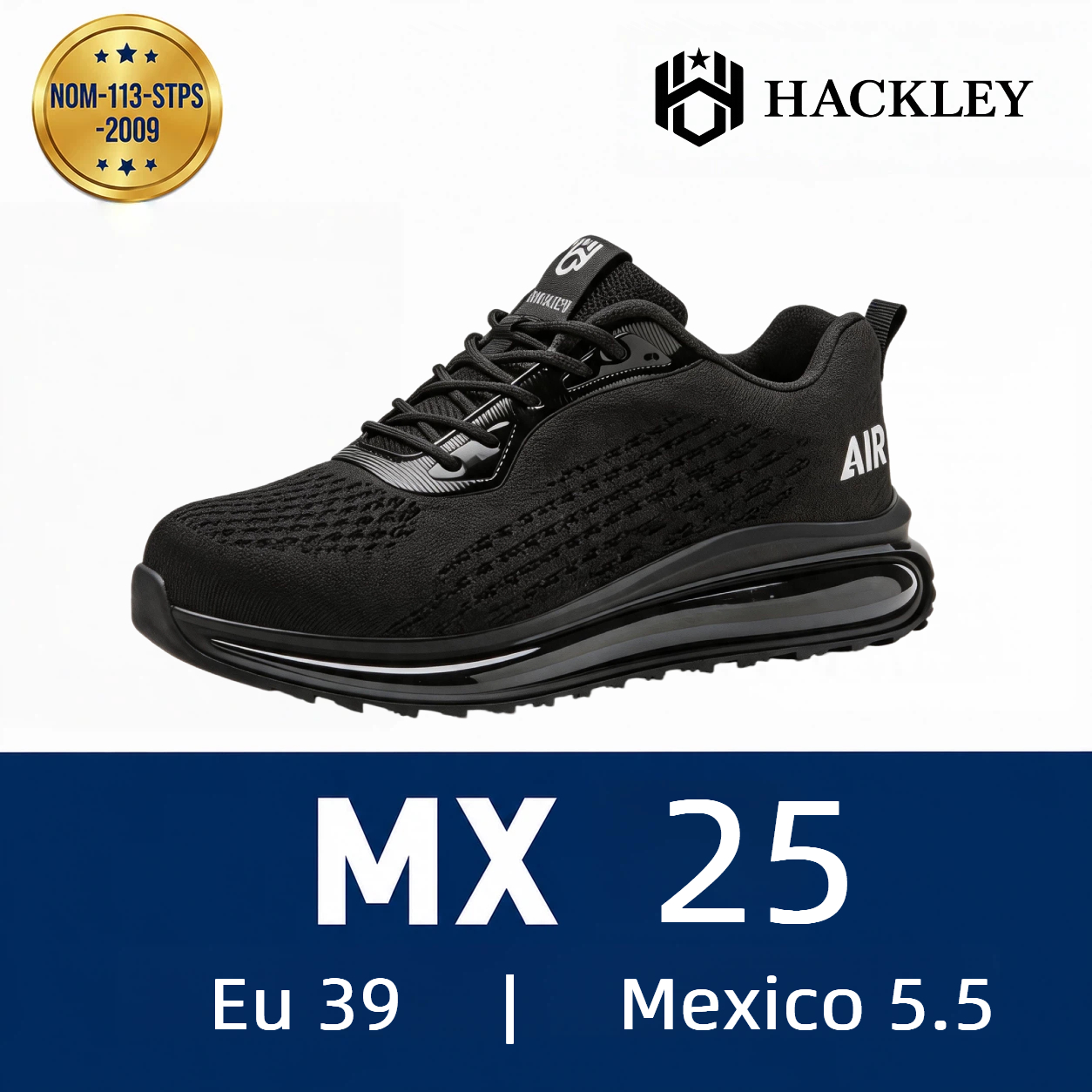 HACKLEY S7  Zapato Industrial Ligero Antiderrapante Punta de Acero NOM-113