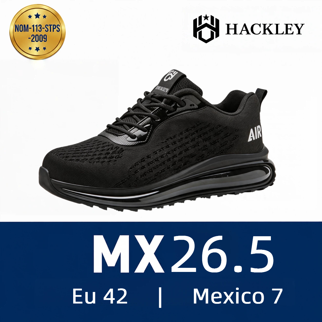 HACKLEY S7  Zapato Industrial Ligero Antiderrapante Punta de Acero NOM-113