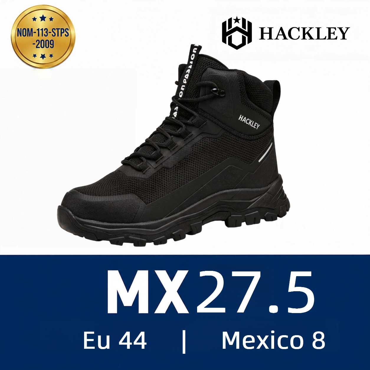 HACKLEY G9 Gris | Bota Industrial Alta Antiderrapante Punta de Acero NOM-113