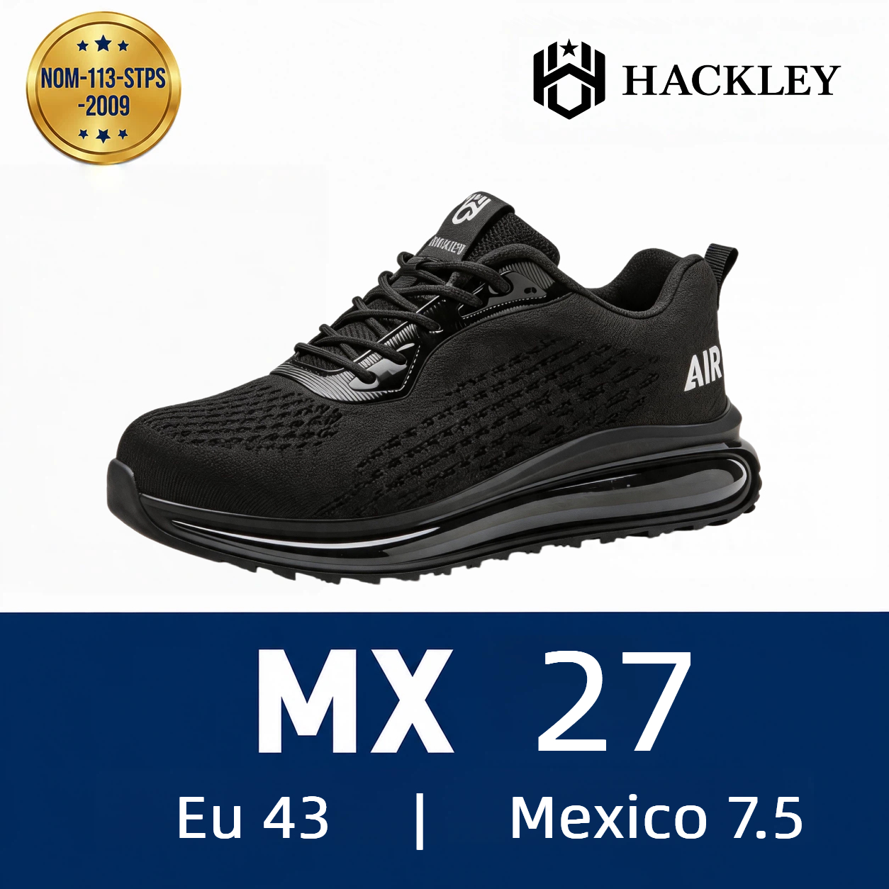 HACKLEY S7  Zapato Industrial Ligero Antiderrapante Punta de Acero NOM-113