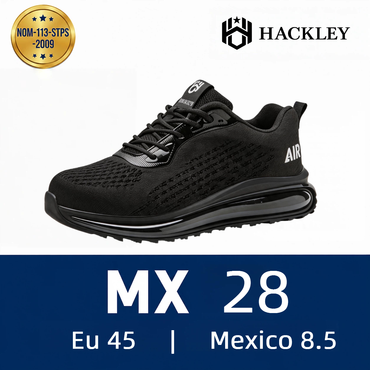 HACKLEY S7  Zapato Industrial Ligero Antiderrapante Punta de Acero NOM-113
