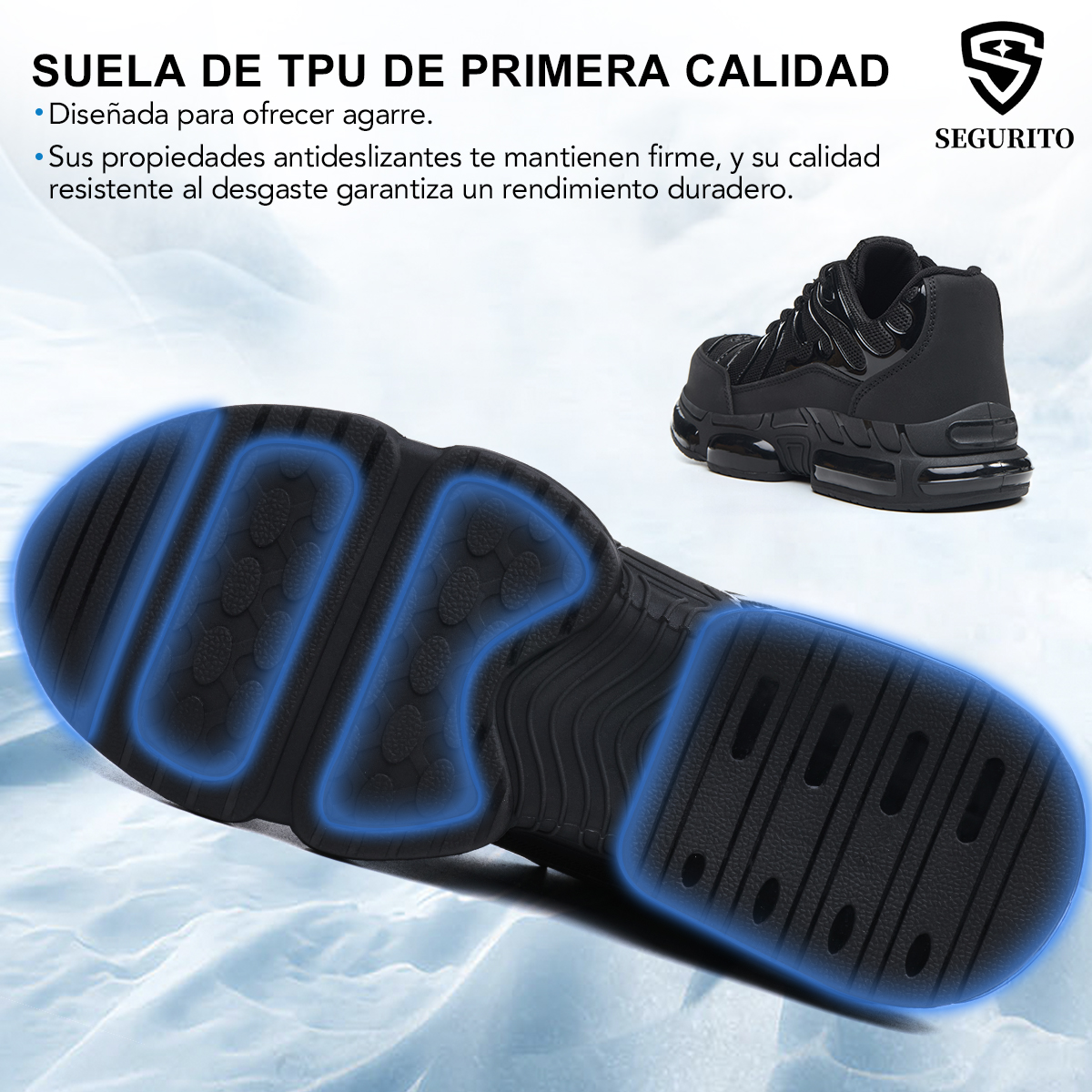 SEGURITO Men’s Safety Work Shoes, Slip-Resistant, Impact-Resistant, Lightweight & Breathable