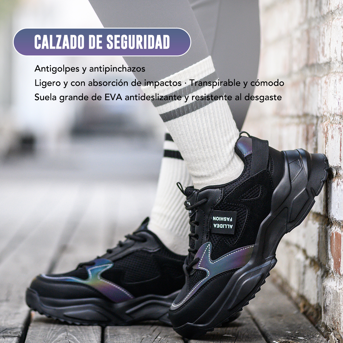 SEGURITO Safety Work Shoes with NOM-113 Steel Toe & Kevlar Midsole, Impact & Puncture Resistant