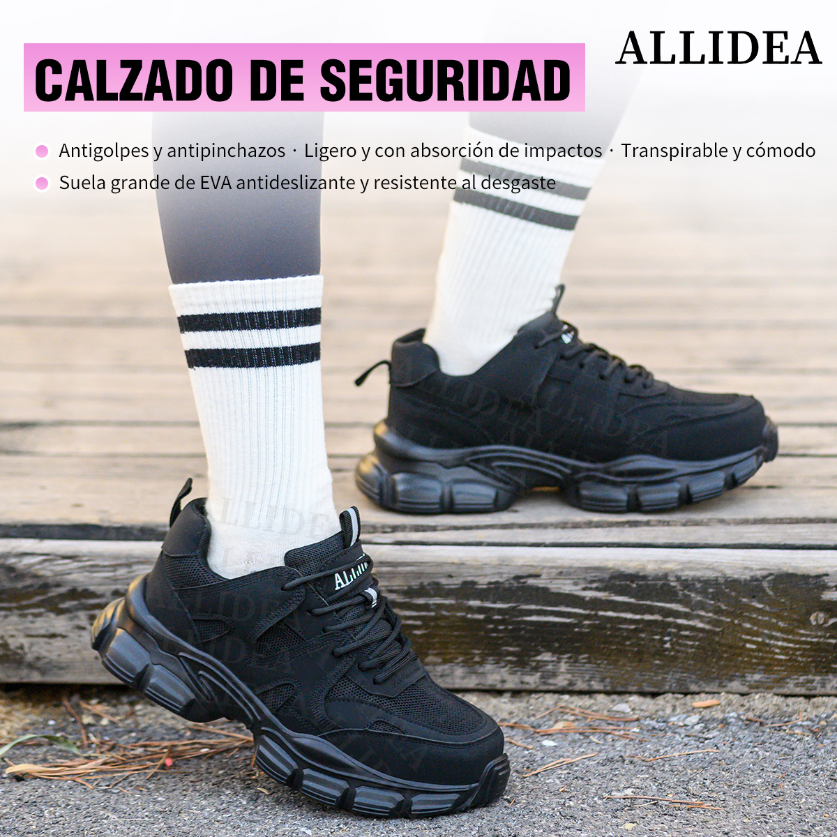 SEGURITO Safety Work Shoes with NOM-113 Steel Toe & Kevlar Midsole, Impact & Puncture Resistant