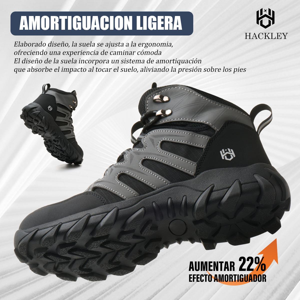 SEGURITO Construction Safety Boots, Impact & Puncture Resistant, Non-Slip Sole, Black/Grey