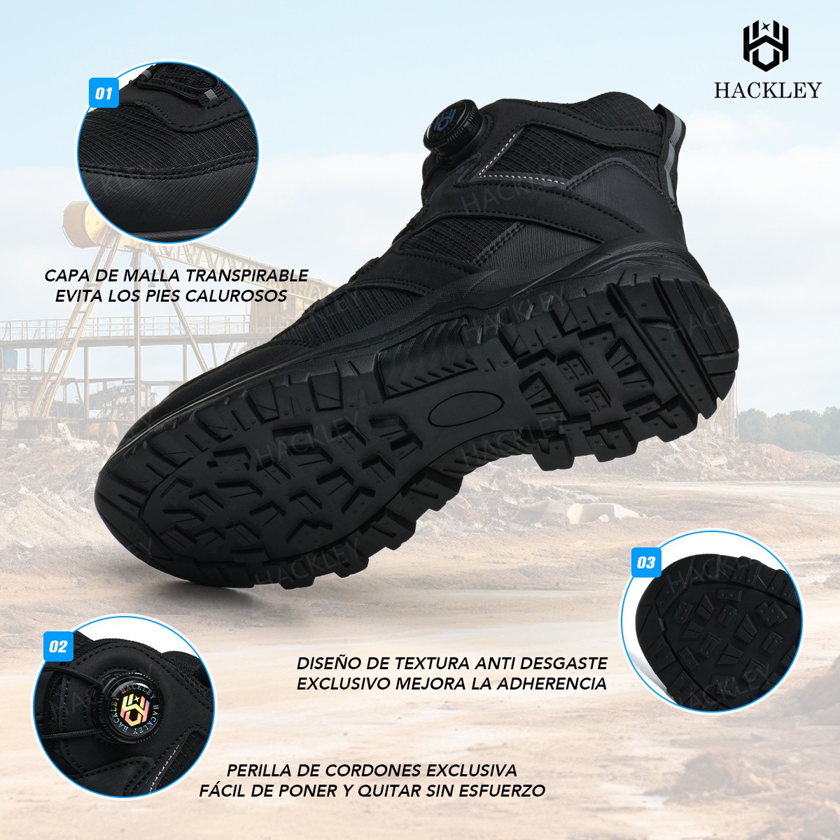 SEGURITO Safety Work Shoes with BOA Closure, NOM-113 Steel Toe, Impact & Puncture Resistant
