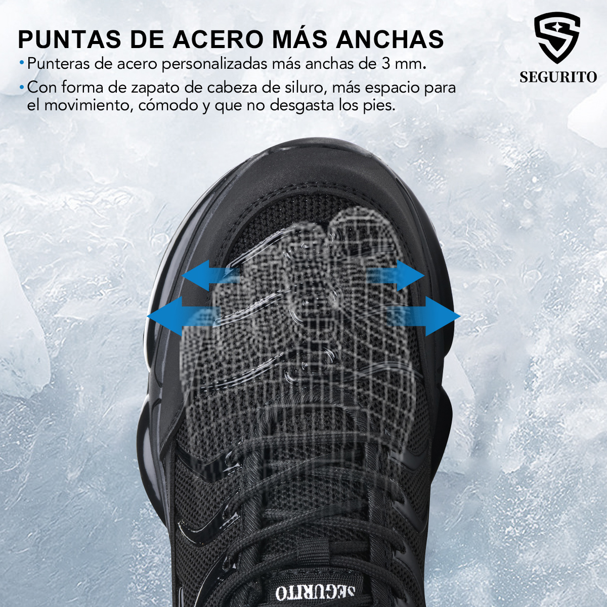 SEGURITO Men’s Safety Work Shoes, Slip-Resistant, Impact-Resistant, Lightweight & Breathable